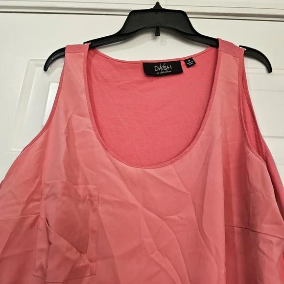 K DASH by Kardashian Pink Sleeveless Tank Top Relaxed Fit - Picture 3 of 7